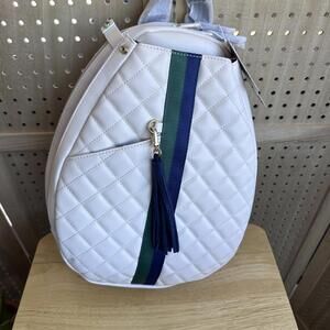 NEW Trelle Ace & Carry Ivory Quilted Pickleball Sling Bag